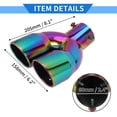 thumbnail image 5 of Unique Bargains 1 Pc Curved Slant Cut Dual Exhaust Tip 2.4" Inlet Stainless Steel Assorted Color, 5 of 8
