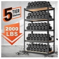thumbnail image 4 of CodYinFI Black Adjustable 5-Tier Metal Storage Shelving Unit, 4 of 8