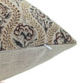 thumbnail image 3 of Fabdivine Thick Linen Hand Block Print Decorative Throw Pillow Cover , 14"X14", Yellow, 3 of 5