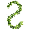thumbnail image 2 of Artificial Fall Leaves 69 Inch Fall Garland Outdoor Green Hanging Wall Decor for Home Porch Wedding Aisle Arch Decoration, 1 Pack, 2 of 6