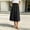 *Black, variant on Women's Elastic High Waist A Line Midi Skirt with Pockets, Casual Summer Flared Skirt Navy,Women's Plus S