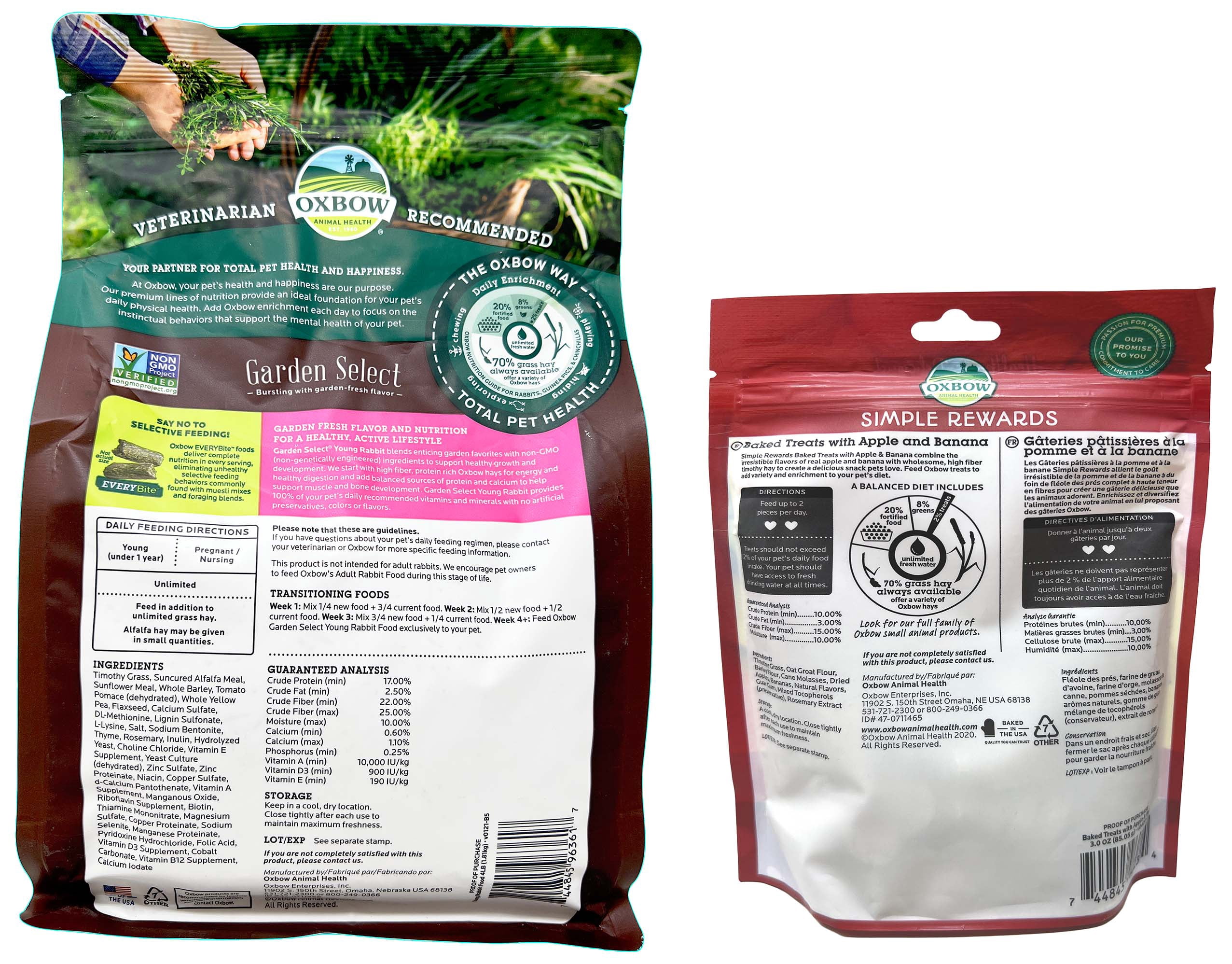 Oxbow Young Rabbit Food Garden Select (4 lbs) | Percy Loves Pal Furresher, Chew Toy, Oxbow Rewards Treats, & MerlinsMart Zine