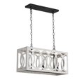 thumbnail image 4 of TOMIYA Rectangular Farmhouse Chandelier Linear Pendant Light, 3 Light Metal Rustic Kitchen Island Dining Room Light Fixtures Ceiling Hanging Pool Table, 4 of 6