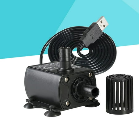 WHAMVOX Black Ultra-quiet Mini USB Water Pump for Cooling with Plastic Material and 5V Power Bank