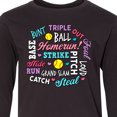 thumbnail image 4 of Inktastic Softball Word Salad with Softball and Hearts Long Sleeve Youth T-Shirt, 4 of 5