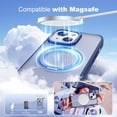 thumbnail image 4 of Designed for iPhone 15 Plus Case with 360° Rotatable & Invisible Magnetic Ring Stand [Compatible with Magsafe] Military-Grade Translucent iPhone 15 Plus Phone Case 6.7", Blue, 4 of 7