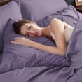 thumbnail image 4 of Juego de edredón Bedsure, tamaño completo, 7 piezas, color morado grisáceo, 4 of 9