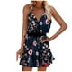 thumbnail image 1 of Vestido HUOGUO, sin mangas, cuello en V, estampado casual, para mujer, 1 of 3