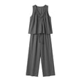 thumbnail image 6 of Women's 2 Piece Outfits Lounge Sets Women's Summer Solid Color V-Neck Shirt Top With Pocket Casual Shorts Set Gray M, 6 of 6