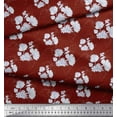 thumbnail image 3 of Soimoi Red Japan Crepe Satin Fabric Artistic Flower & Geometric Print Fabric by the Yard 42 Inch Wide, 3 of 3