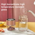 thumbnail image 3 of Tryteavas Glass Infuser, 3-in-1 Double Wall Tea Tumbler with Strainer, Your Portable Brewing Companion, for Blooming & Loose Leaf Tea, 3 of 7
