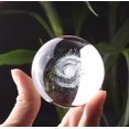 thumbnail image 2 of 3d Dandelion Crystal Ball Engraved Glass Sphere Display Globe, 2 of 3