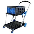 thumbnail image 4 of Magna Cart 2-Tier Folding Utility Cart w/Collapsible Plastic Storage Crate, 4 of 11