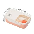 Storage Box Bento Lunch Box Reusable 3 Compartment Food Container For