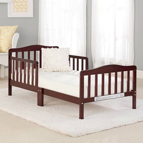 Big Oshi Contemporary Toddler Bed with Headboard Espresso