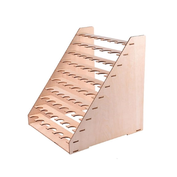 Ciwanning Model Paint Rack Stand Pigment Holder Organizer Wood Painting Rack Shelf DIY