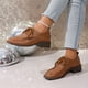 thumbnail image 3 of Xucatan Women's British Style Leather Loafers, Fashion Lace-Up Low Top Shoes with Mid Heel, Comfortable Casual & Dressy Oxfords for Women Gift, 3 of 8