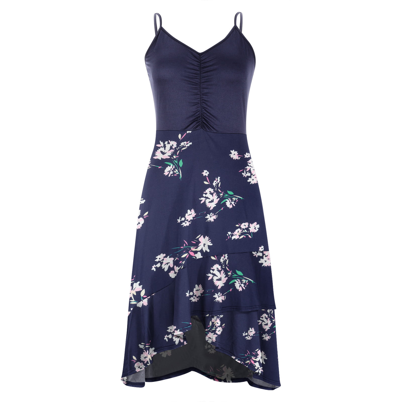 Digital ice cream Printed sleeveless Women pleated Dress S-4XL 1052 