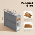 thumbnail image 3 of WHEANG Sheet Organizers For Linen Closet Queen Size Bedding Storage With Clear Window Foldable Linen Organizer For Blankets Sheet Sets Beige, 3 of 5