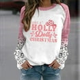 thumbnail image 2 of IROINNID Christmas Sweatshirts for Women Crewneck Long Sleeve Shirt Printed Loose Fit Blouse Holiday Casual Tops Pullover,Pink, 2 of 4