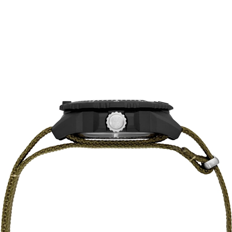 Luminox, Men's Navy Seal Green Dial Strap Watch, 44 mm, Black