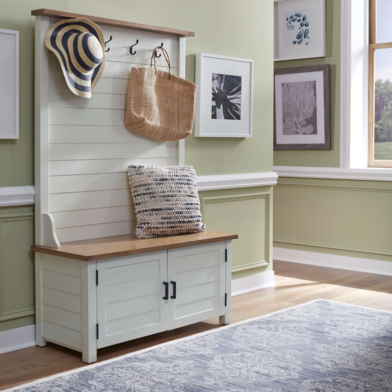 Swett Hall Tree with Bench, Tipover Restraint Device Included Yes