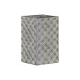 thumbnail image 1 of Urban Trends Collection 51502 Cement Tall Square Pot with Embossed Rectangle Design Body, Gray - Large, 1 of 1