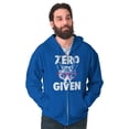 thumbnail image 5 of Zero Fox Given Cute Sarcastic Humor Zip Up Hoodie Men's Women's Brisco Brands X, 5 of 6