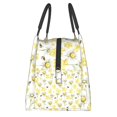 thumbnail image 4 of Vsdgher Sweet Honey Print Insulated Reusable Bags with Sturdy Zipper and Handles, Foldable Totes for Hot or Cold Food Bring or Delivery, 4 of 8