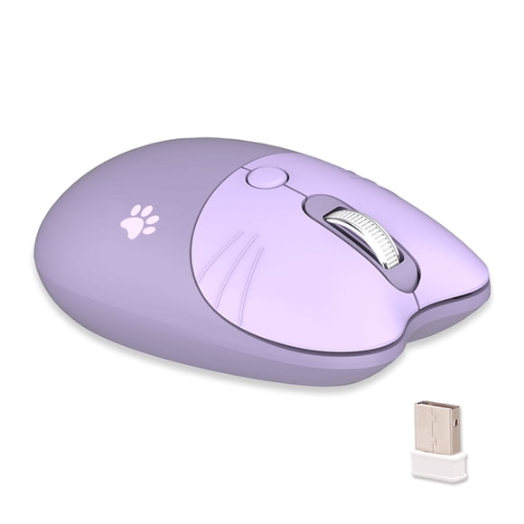 Mofii M3 2.4G Wireless Mouse Ergonomic Office Mice 3-gear Adjustable DPI Auto Sleep Low Noise for Desktop Computer Laptop Purple