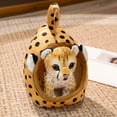 thumbnail image 2 of Plush Cheetah Stuffed Animal, Soft Realistic Leopard Figurine with Portable Spotted Baby Nest, 1 Piece Set for Kids Toddlers Cuddly Playtime Nursery Decor Birthday Gift, 2 of 5