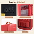thumbnail image 2 of edx 4L Mini Fridge, Compact Refrigerator & Small Cosmetics Cooler for Skincare, Food, Drinks, Red, 2 of 7
