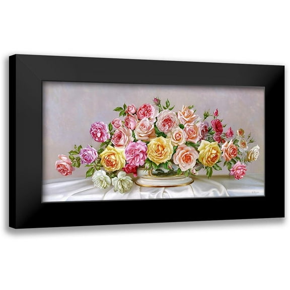 Buzin, Igor 14x9 Black Modern Framed Museum Art Print Titled - Roses