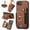 Brown, variant on Dteck for iPhone 16e Case Wallet with Card Holder, RFID Blocking PU Leather Protective Case with Ring Holder Stand Wrist Strap for iPhone 16e 6.1 Inch 2025,Black