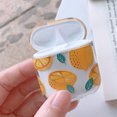 thumbnail image 3 of Protective Case Cover for Airpods Transparent Lemon Strawberry Gardenia Pattern Wireless Bluetooth Earphone Anti-fall Cases, 3 of 4