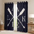 thumbnail image 2 of Homewish Vintage Paddle Black Out Curtains for Teens Boys Girls,Lake House Curtains Pack of 2 (42x63 Each),Lodge Cabin Bedroom Curtains,Luxury Bedroom Decor, 2 of 6