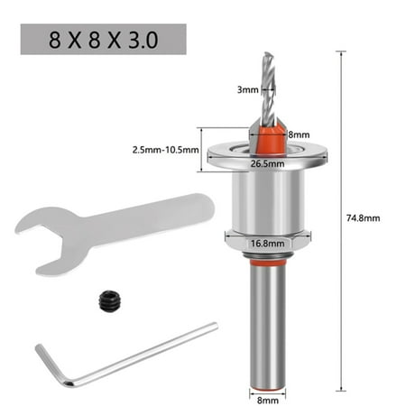 

1pc 8mm Shank HSS Woodworking Router Bit set Milling Cutter Screw Extractor