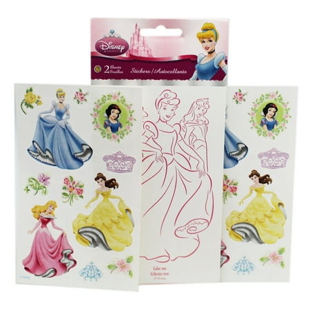 Disney Princess Lovely Ball Gowns Assorted Character Sticker Sheets (2