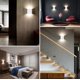 thumbnail image 5 of Lámparas de pared LED, lámpara de pared interior moderna IP65 de 12 W, 2 piezas, aplique de pared LED de 3000 K, lámpara de pared de arriba y abajo para sala de estar, dormitorio, pasillo, 5 of 5