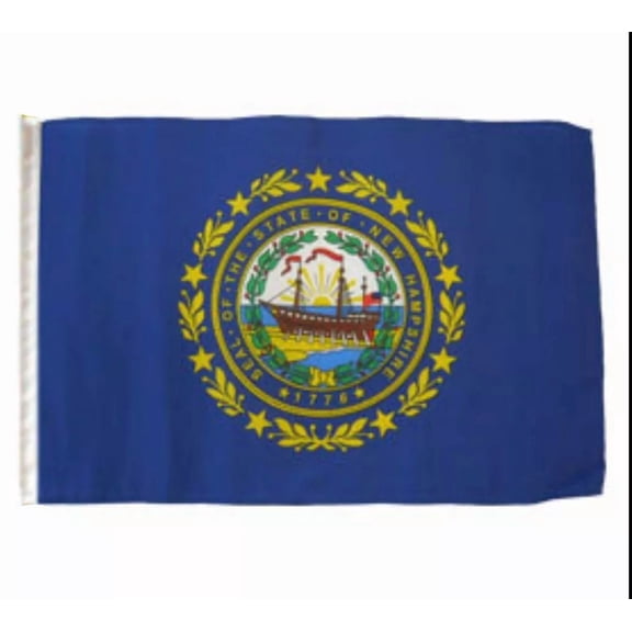 PURELY- 12X18 12"X18" State Of New Hampshire Sleeve Flag Boat Car Garden 100D
