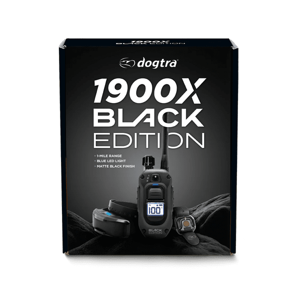 Dogtra 1900X Black Edition – Model 1900X‑BE Expandable Remote Training Collar (1 Mile Range, Waterproof, 100 Levels, Tone & Vibration)