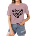thumbnail image 4 of Gibobby Playera Manga Corta para Mujer Blusa Casual Camiseta corta estampada Mujer Blusa manga superior para mujer(Rosa,G), 4 of 5