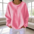 thumbnail image 4 of ABATAB Long Sleeve Tops for Women Round Neck Knit Summer T Shirts Loose Fit Comfort Tee Classic Lounge Outfits Clothing, 4 of 6
