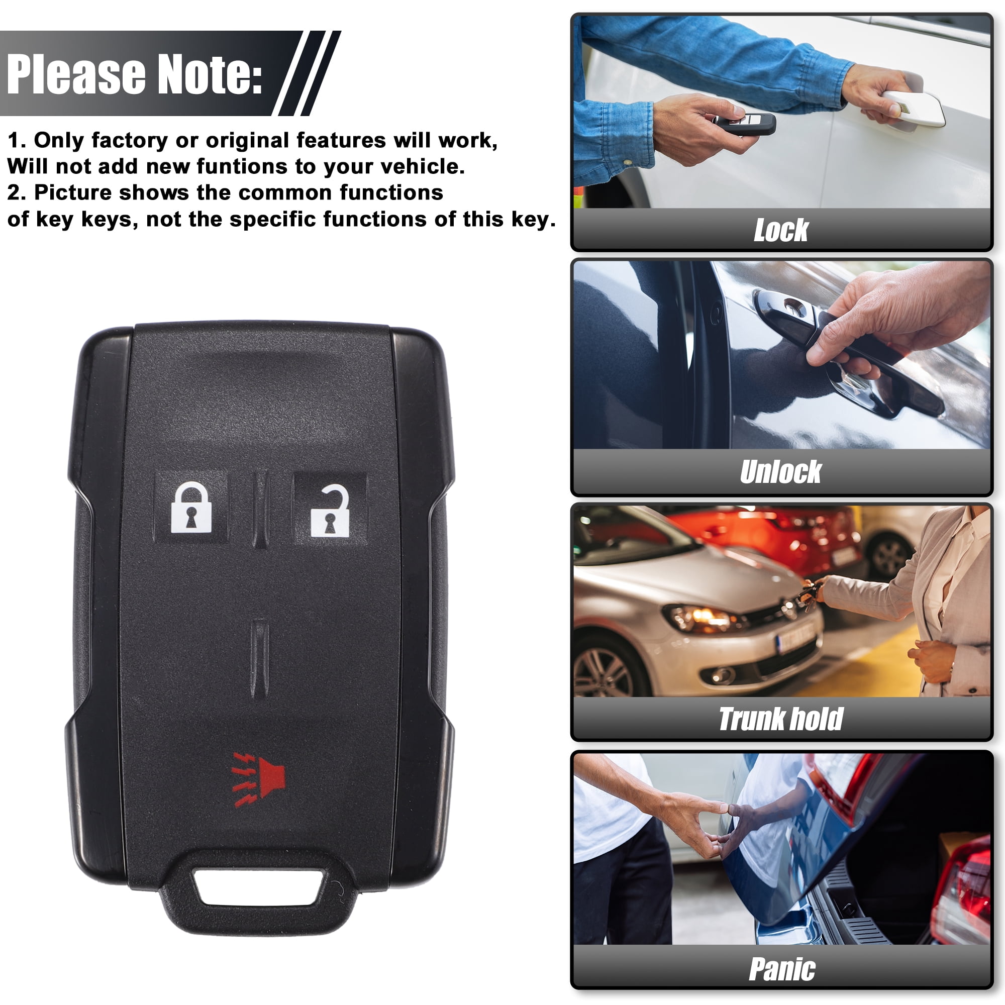 Unique Bargains 1 Set M3N32337100 315Mhz OBD2 Key Programmer Tool with Keyless Entry Remote Key Fob for GMC Sierra 14-18