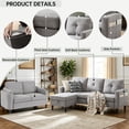 thumbnail image 6 of Pingliang Home Living Room Furniture Set,Sectional Sofa Couch with Storage Ottoman and Loveseat,3 Seater L-shaped Sofa and 2 Seater Couch for Home Apartment Studio Office, 6 of 8