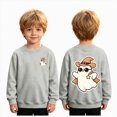 thumbnail image 2 of sdbrld Kids Boys Halloween Tops Long Sleeve Skeleton Graphic Tees Shirts Pjs for Children Grey Sizes 5-6 Years, 2 of 9
