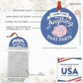 thumbnail image 4 of Vegan Ornament, Funny I Don't Eat Anything That Farts Metal Christmas Tree Decoration, Vegan Gag Gift for Vegetarians, 4 of 4