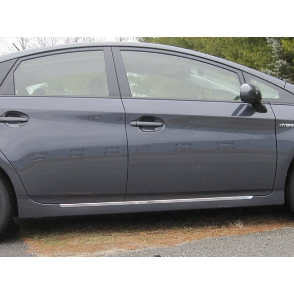 Stainless Steel Rocker Panel Trim 2Pc Fits 2010-2015 Toyota Prius TH10136 QAA
