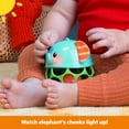 thumbnail image 6 of Bright Starts Giggle & Glow Light-Up Rattle Elephant Toy, Multicolor, Newborn Ages 3 Months +, 6 of 9