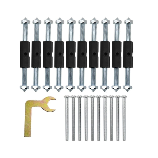 Yinanstore Kit de Vis Cassettes en Fer de Haute Qualité 21 Pcs, Clé, Réglable, Fixateur Résistant à la Rouille pour Interrupteur Mural Boîte de Jonction - 86 Types Isolés